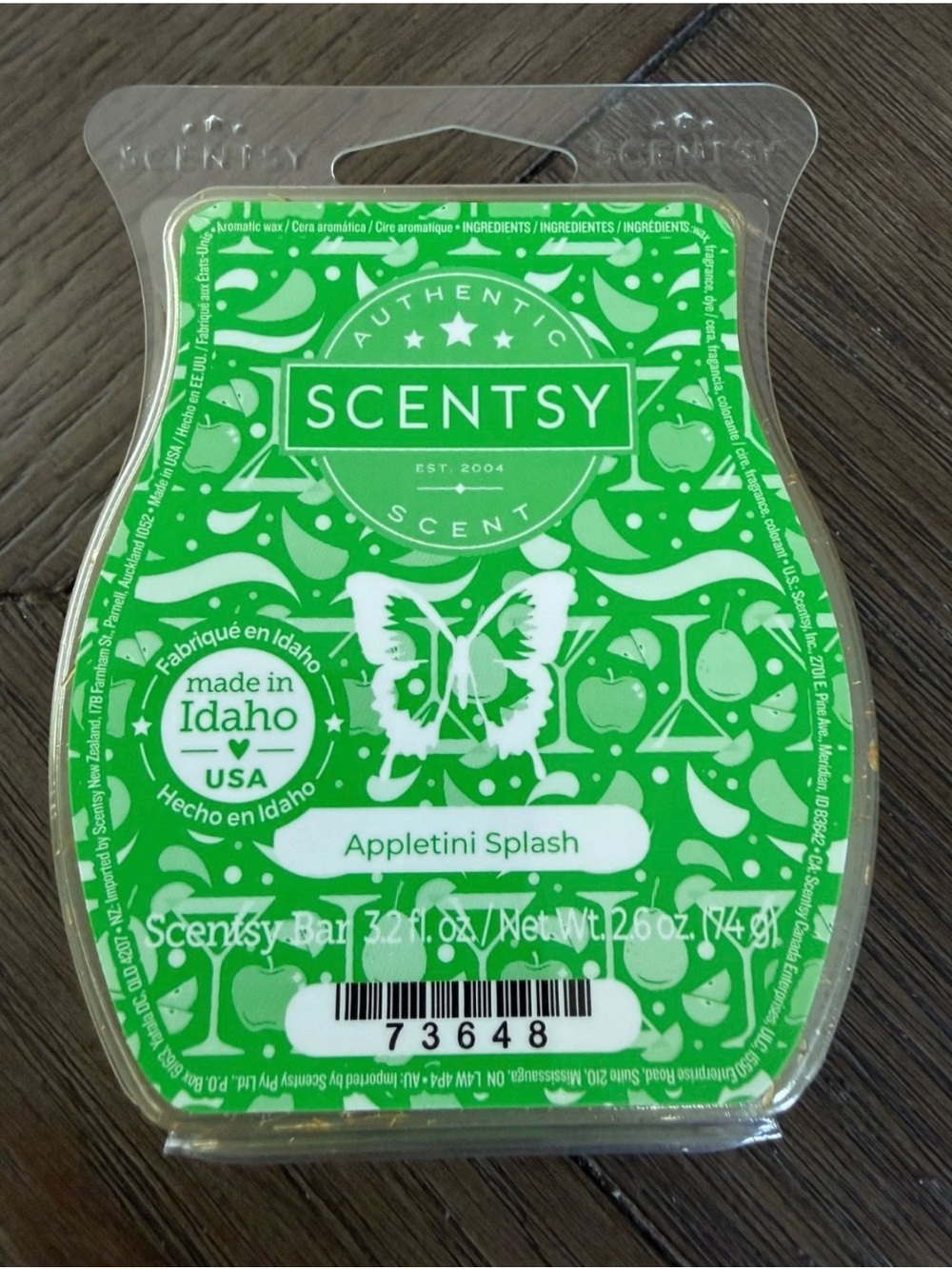 Scentsy Appletini Splash Wax Bar